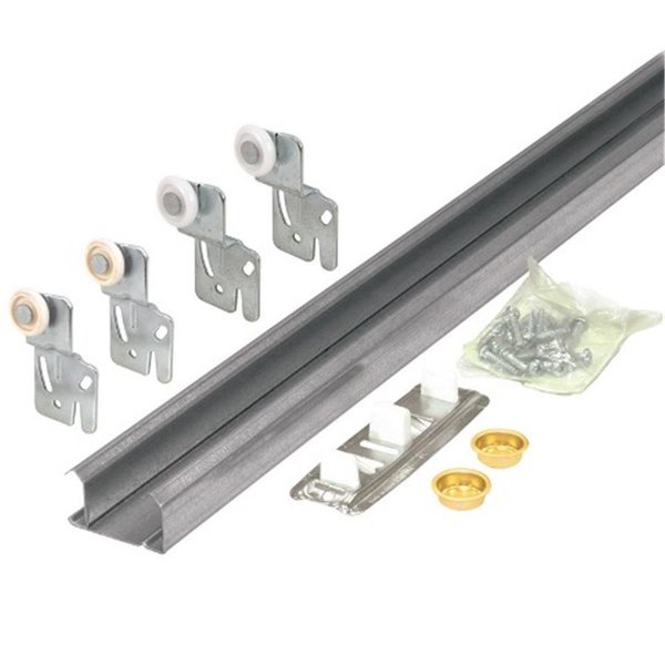 Keen 161791 Galvanized Steel Top By-pass Door Hardware Set Metallic KE2515970